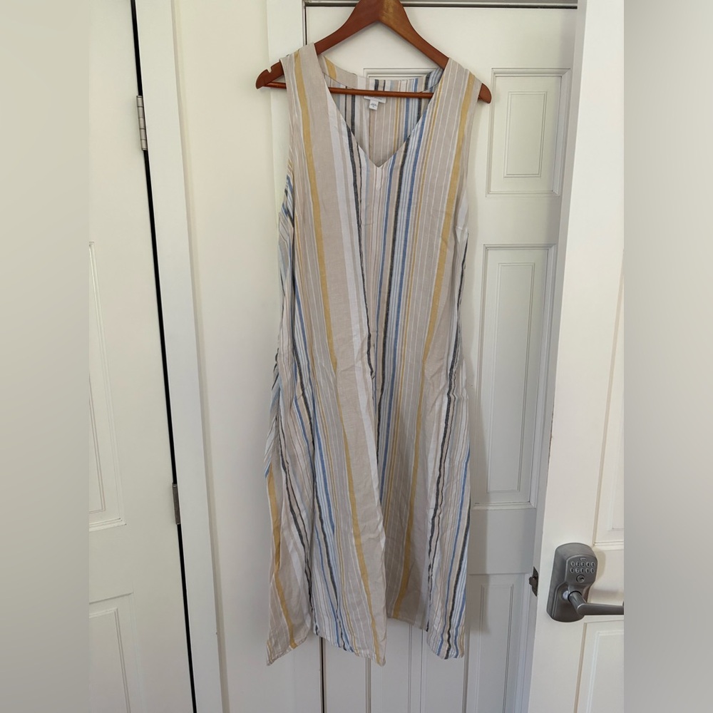 J Jill striped linen dress